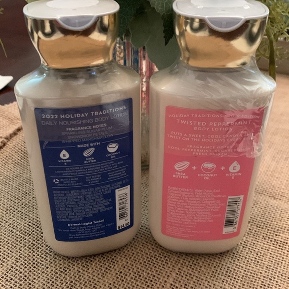 Bath & Body Works Iced Sugar Plum /Twisted Peppermint Body Lotion Bundle - Picture 5 of 5
